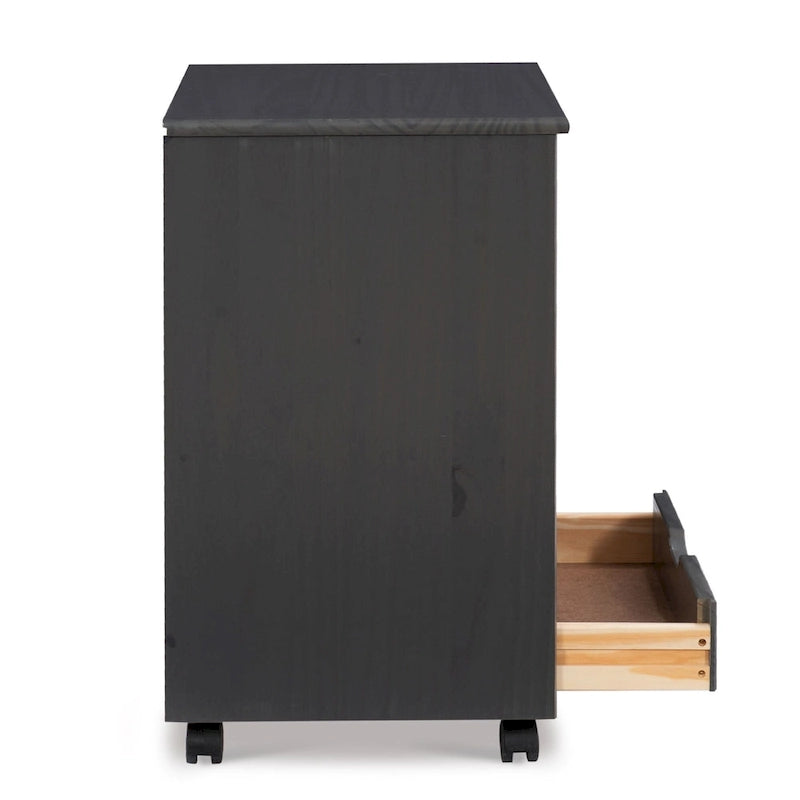 Meuble de rangement roulant gris de 25,25 po avec 6 tiroirs