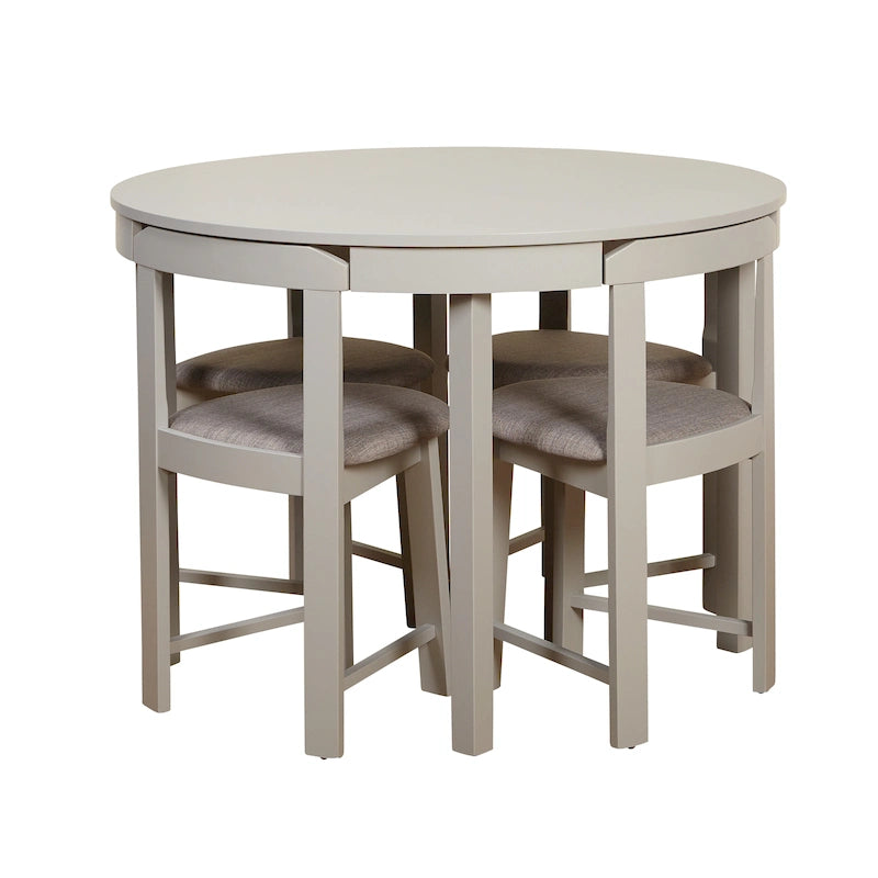 Ensemble de salle à manger rond compact 5 pièces Harrisburg Tobey
