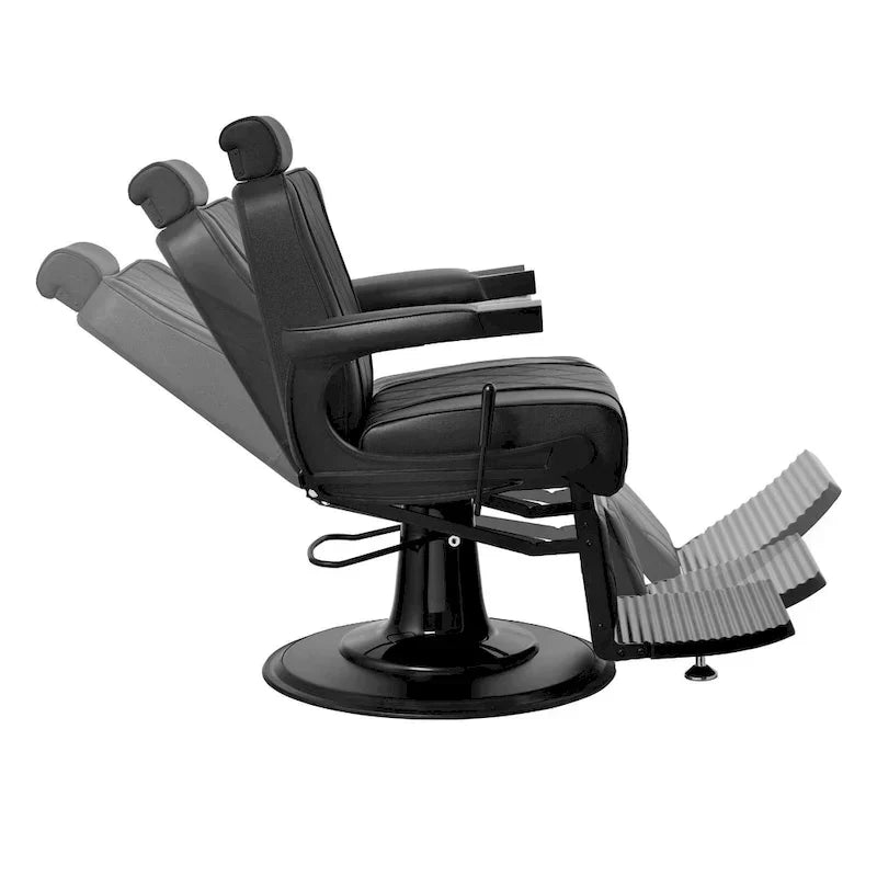 Fauteuil de Barbier Robuste Inclinable, Noir