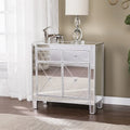 Armoire d'appoint deux portes glamour avec miroirs et strass