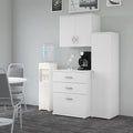Ensemble de 3 armoires de rangement modulaires avec armoires hautes et étroites à poser au sol et à fixer au mur