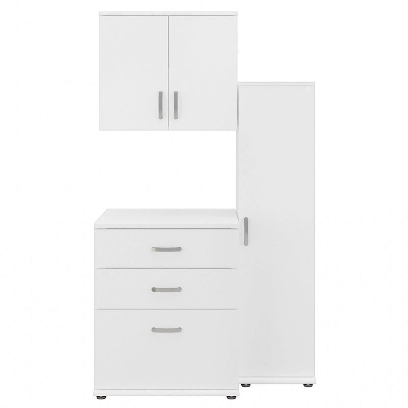 Ensemble de 3 armoires de rangement modulaires avec armoires hautes et étroites à poser au sol et à fixer au mur