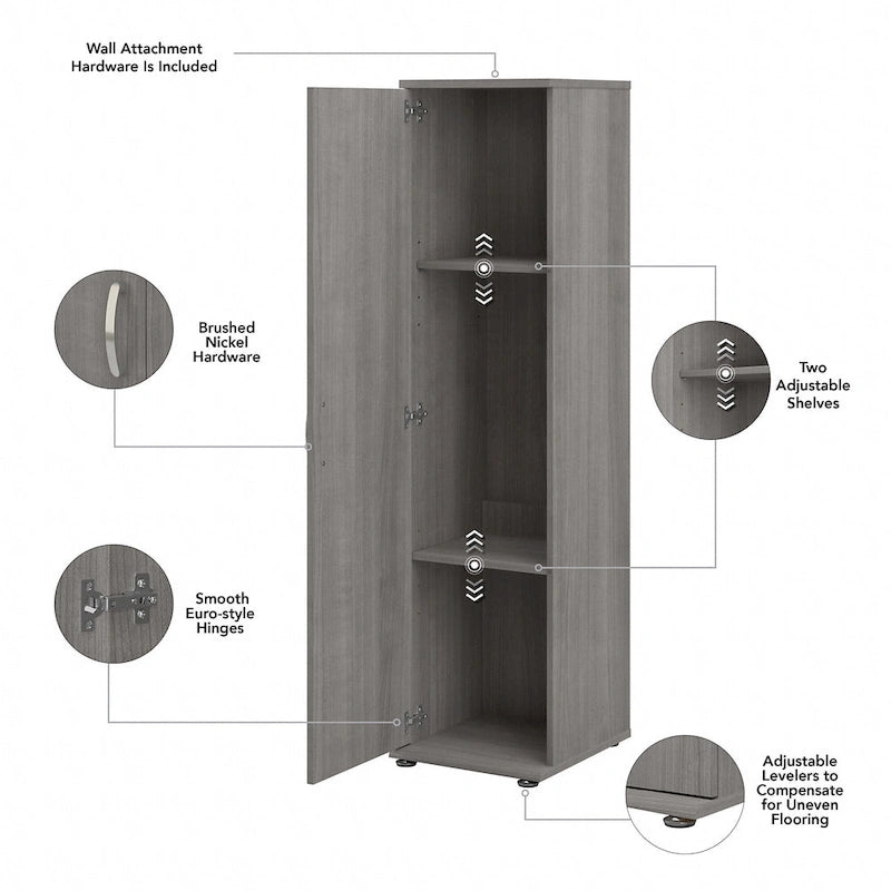 Ensemble de 3 armoires de rangement modulaires avec armoires hautes et étroites à poser au sol et à fixer au mur