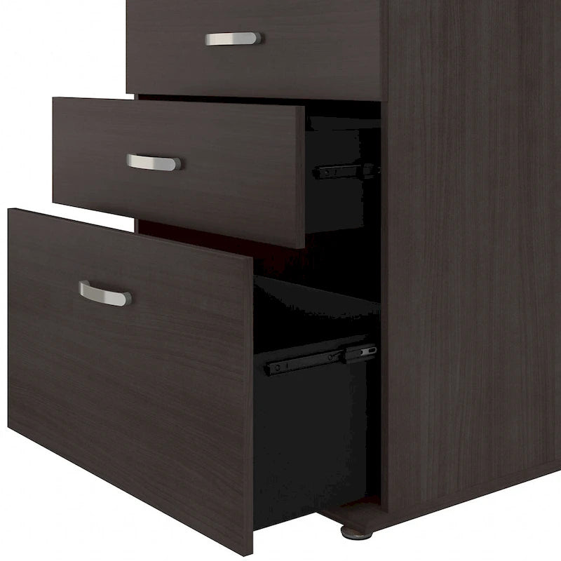 Ensemble de 3 armoires de rangement modulaires avec armoires hautes et étroites à poser au sol et à fixer au mur