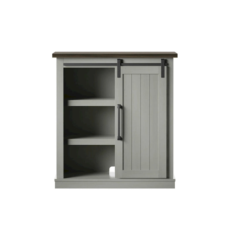 Meuble d'appoint avec porte coulissante de style grange