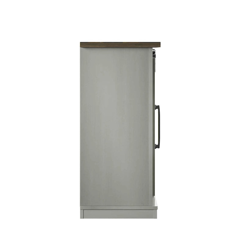 Meuble d'appoint avec porte coulissante de style grange
