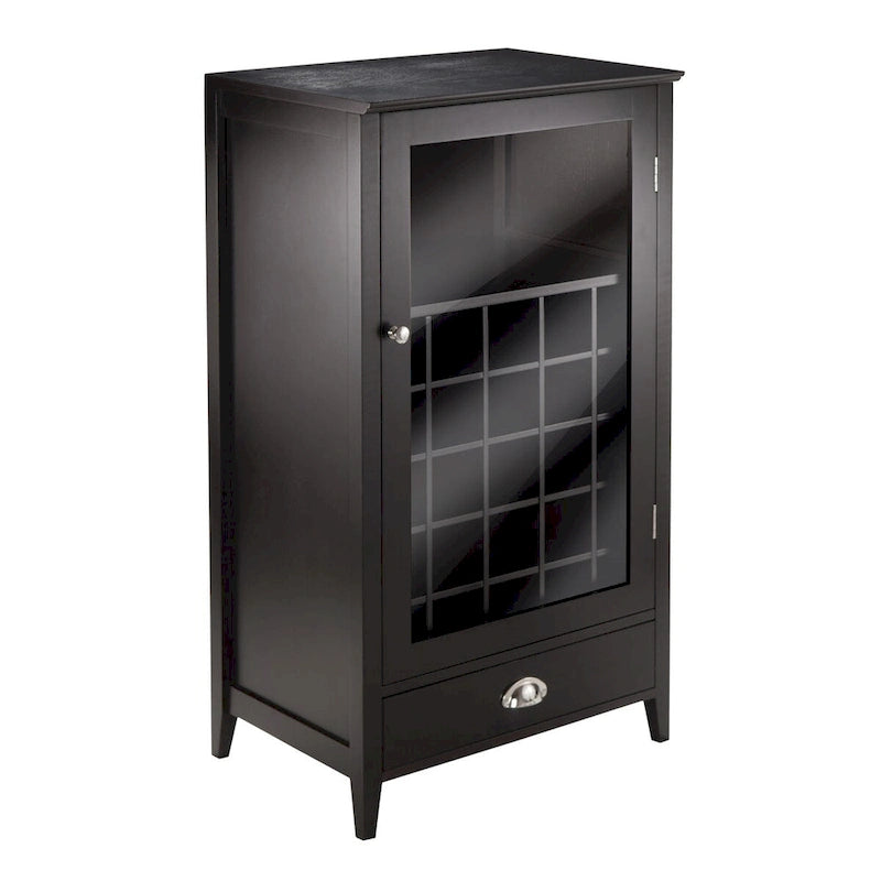 Meuble à vin modulaire Espresso avec range-verres et support à pieds de verre