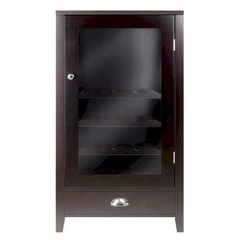 Meuble à vin modulaire Espresso avec range-verres et support à pieds de verre