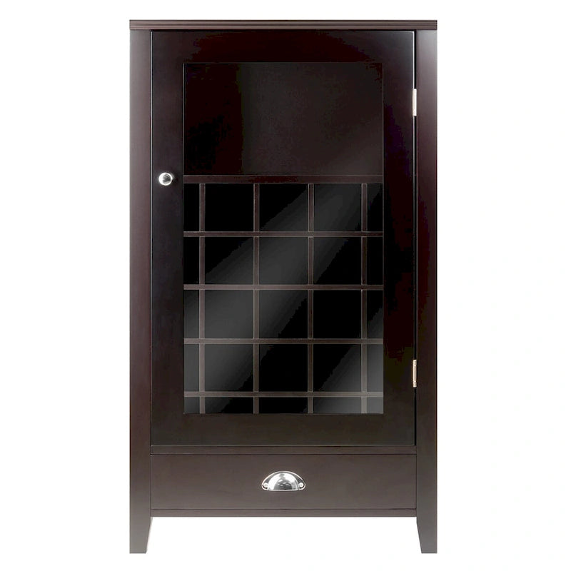 Meuble à vin modulaire Espresso avec range-verres et support à pieds de verre
