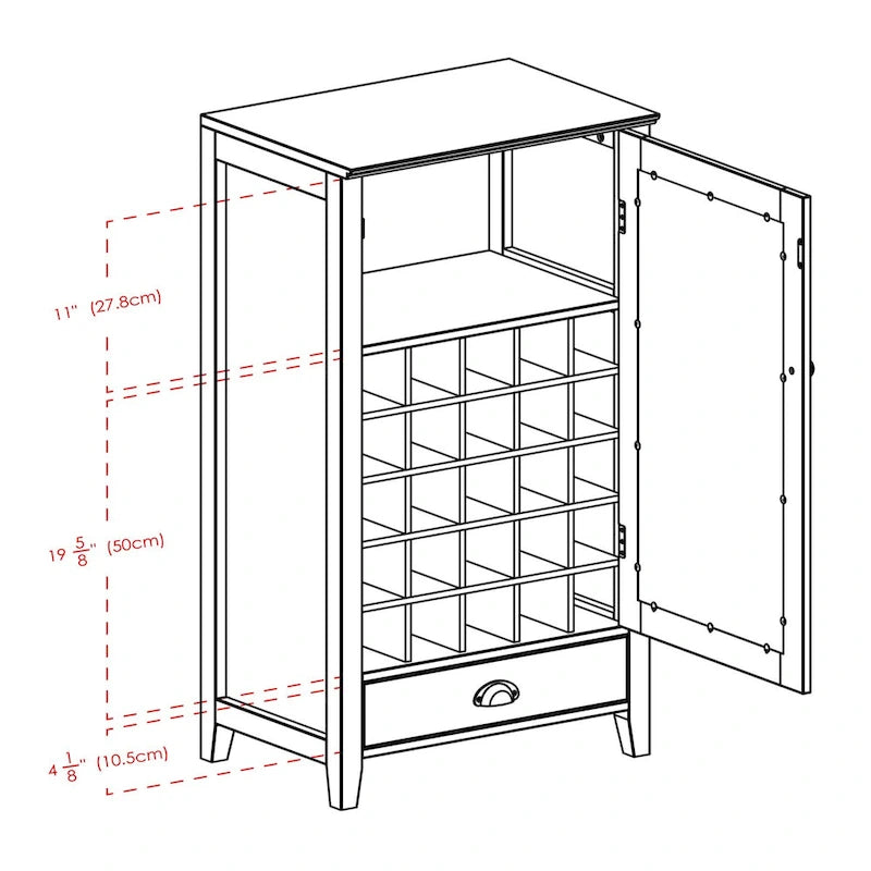 Meuble à vin modulaire Espresso avec range-verres et support à pieds de verre
