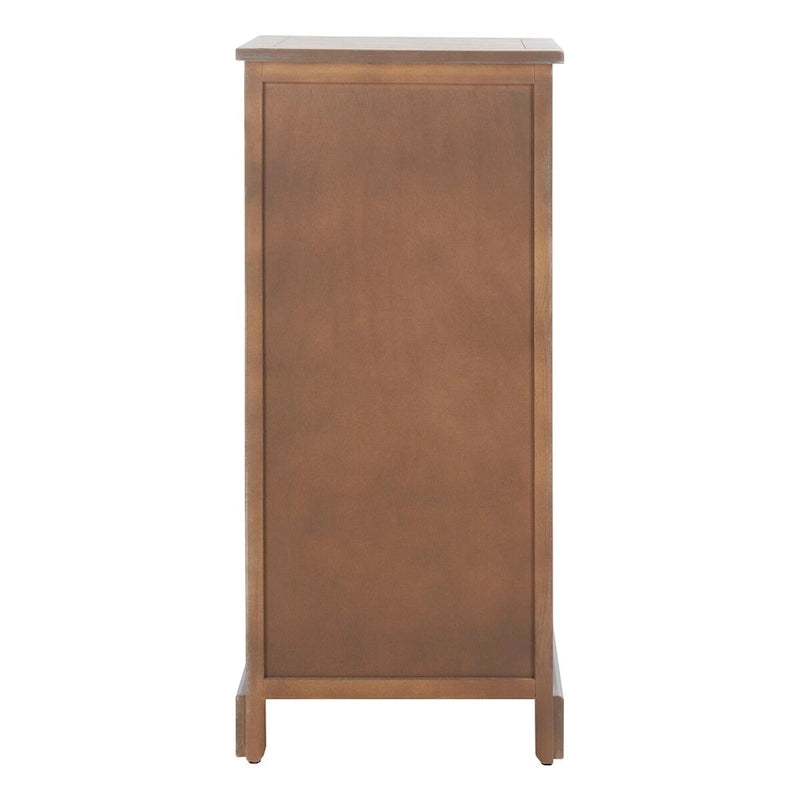 Meuble de rangement haut avec panier tressé et tablette coulissante