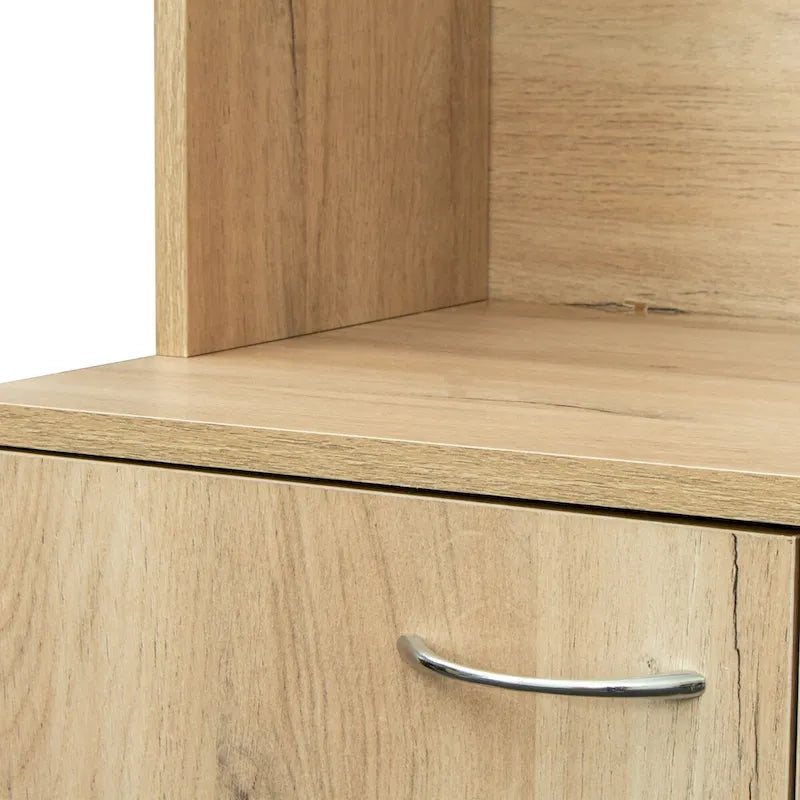 Armoire de chambre de 179,9 cm de haut avec 6 portes, 1 étagère ouverte et 1 tiroir