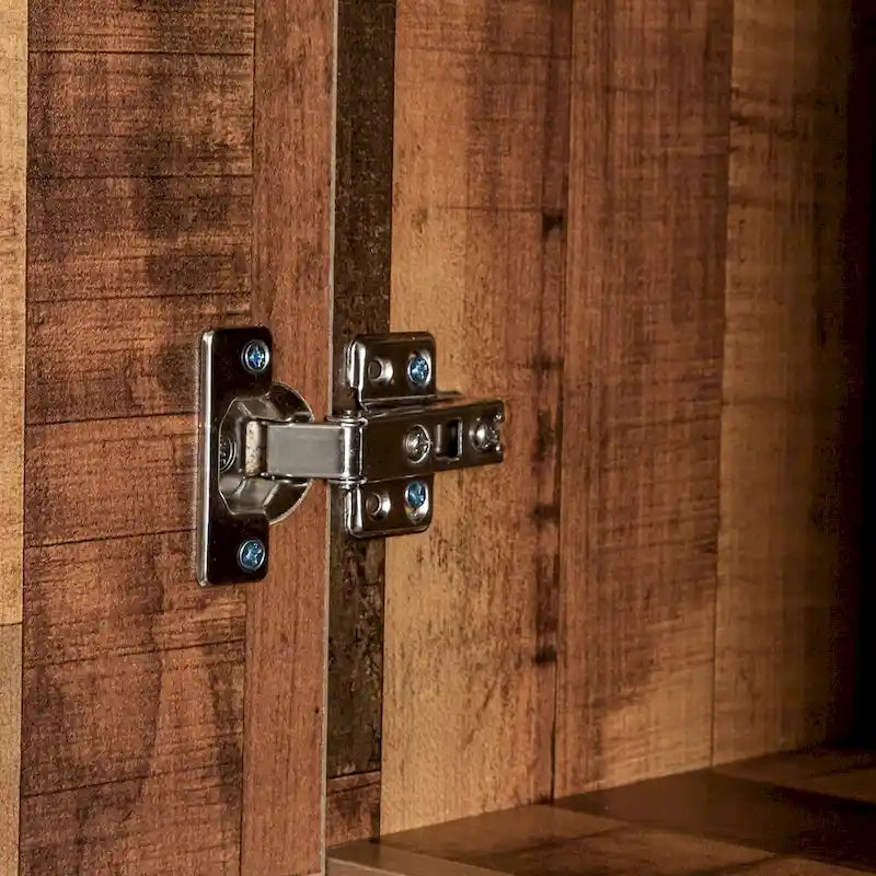Armoire de chambre de 179,9 cm de haut avec 6 portes, 1 étagère ouverte et 1 tiroir