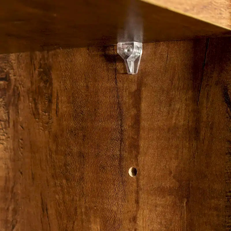 Armoire de chambre de 179,9 cm de haut avec 6 portes, 1 étagère ouverte et 1 tiroir