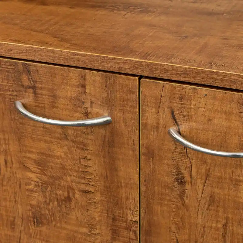 Armoire de chambre de 179,9 cm de haut avec 6 portes, 1 étagère ouverte et 1 tiroir