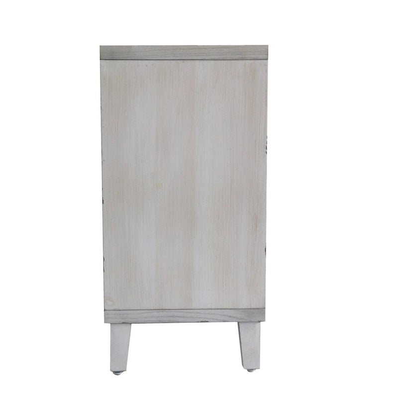 Buffet bahut en bois à 4 portes avec étagères réglables