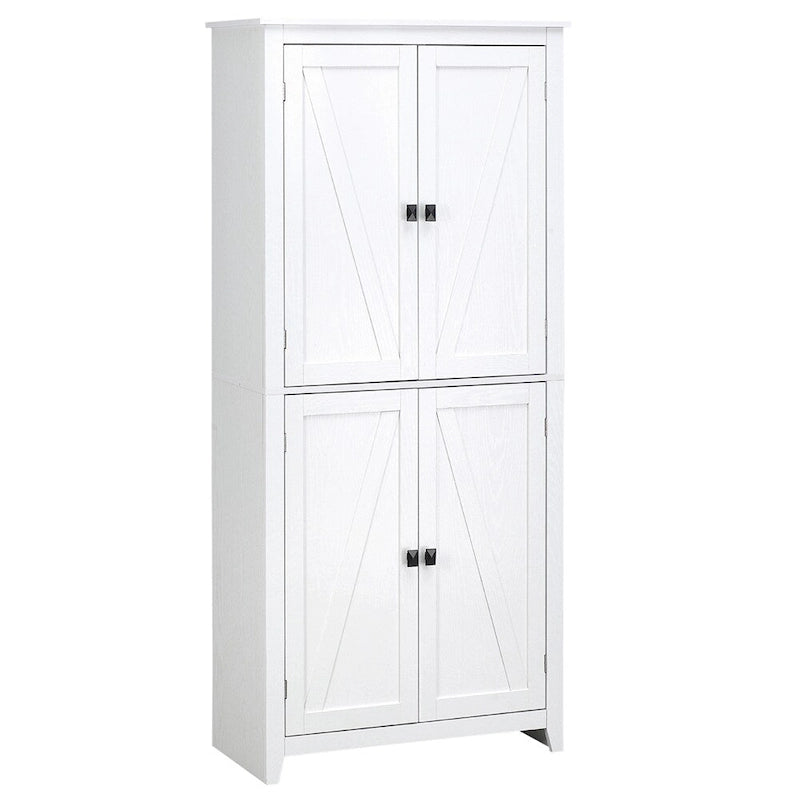 Meuble de rangement de cuisine autoportant avec portes et étagères réglables