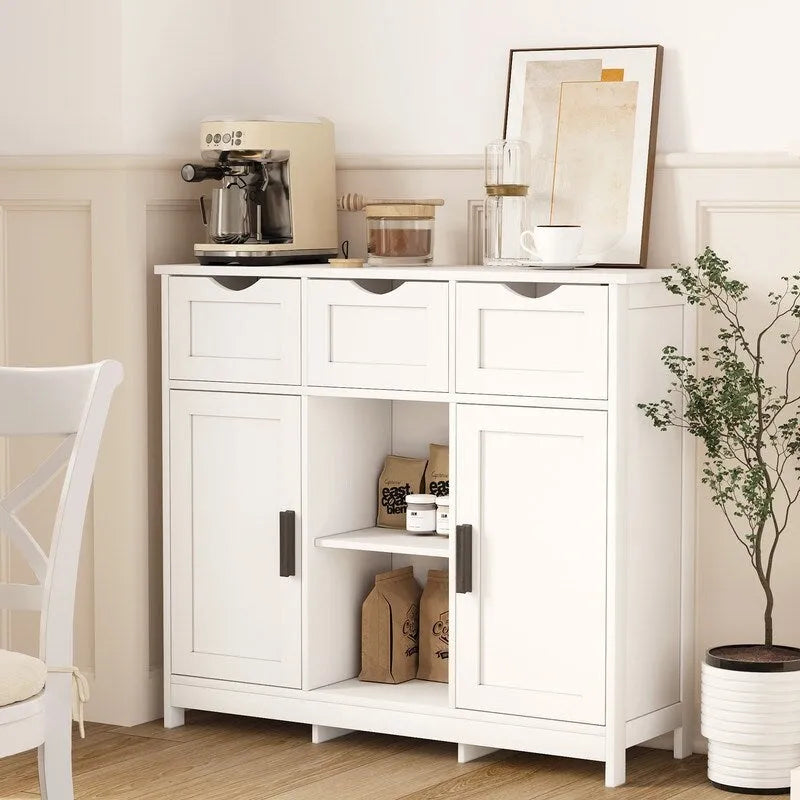 Commode à 3 tiroirs de 89,9 cm de large avec étagères réglables