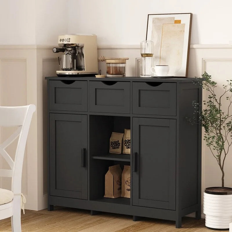 Commode à 3 tiroirs de 89,9 cm de large avec étagères réglables