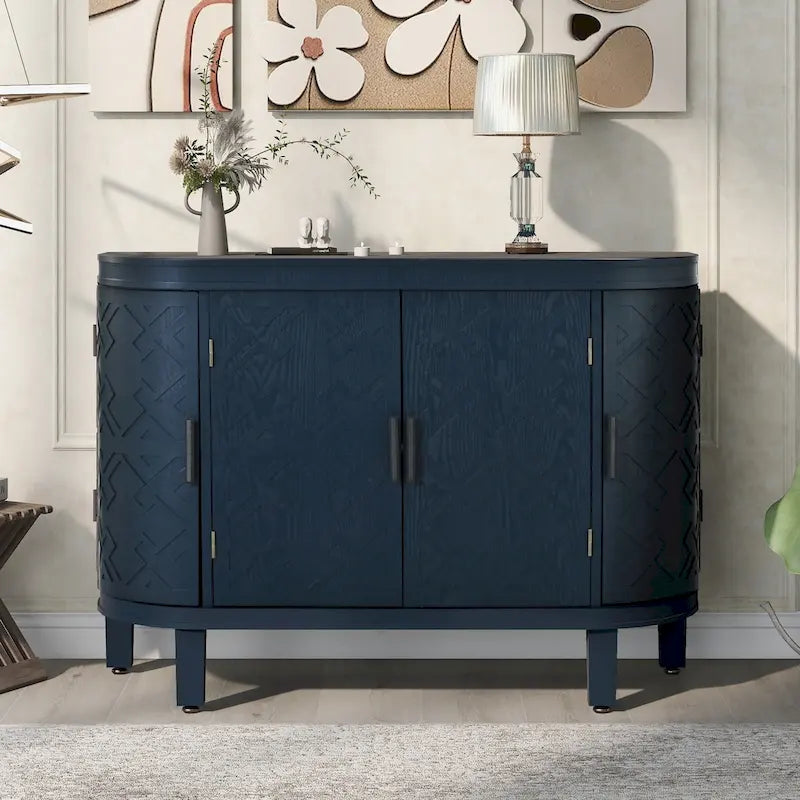 Armoire de rangement de 33,50 po de hauteur avec portes à motif antique