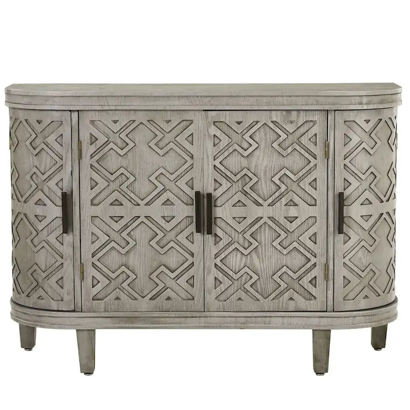 Armoire de rangement de 33,50 po de hauteur avec portes à motif antique