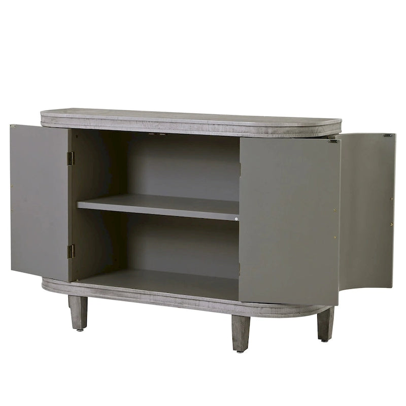 Armoire de rangement de 33,50 po de hauteur avec portes à motif antique