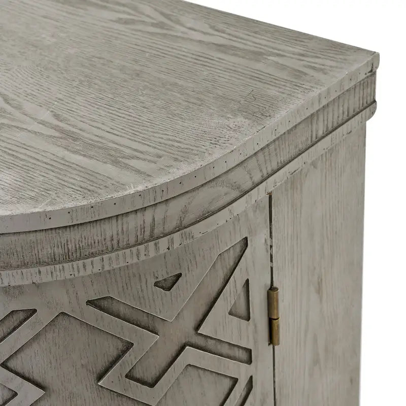 Armoire de rangement de 33,50 po de hauteur avec portes à motif antique