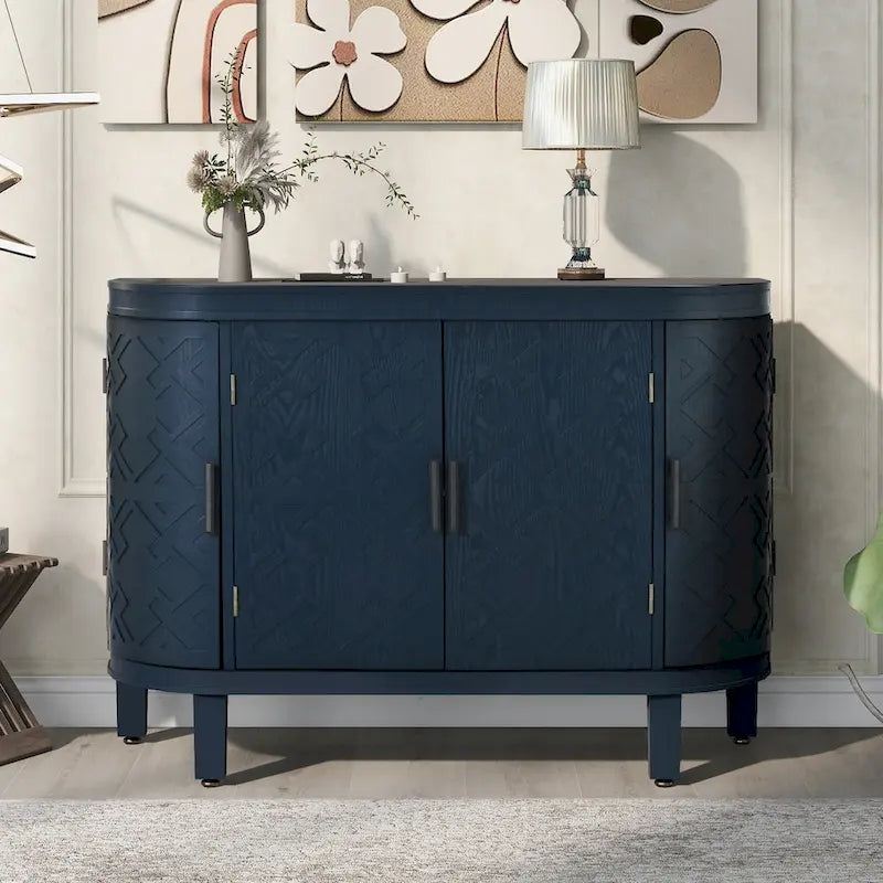 Armoire de rangement de 33,50 po de hauteur avec portes à motif antique