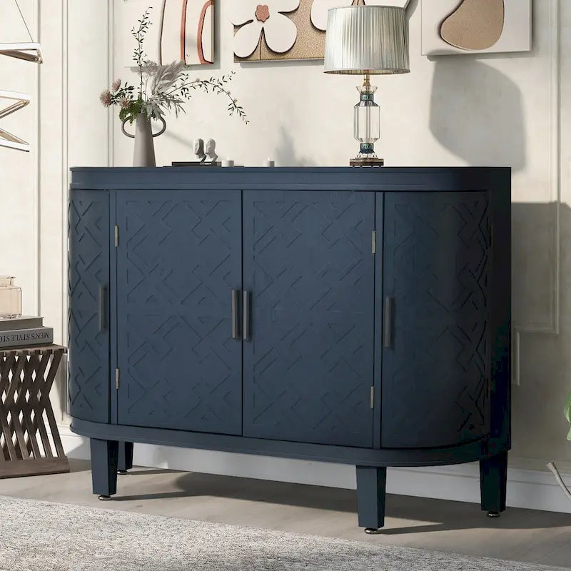 Armoire de rangement de 33,50 po de hauteur avec portes à motif antique