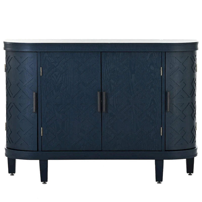 Armoire de rangement de 33,50 po de hauteur avec portes à motif antique