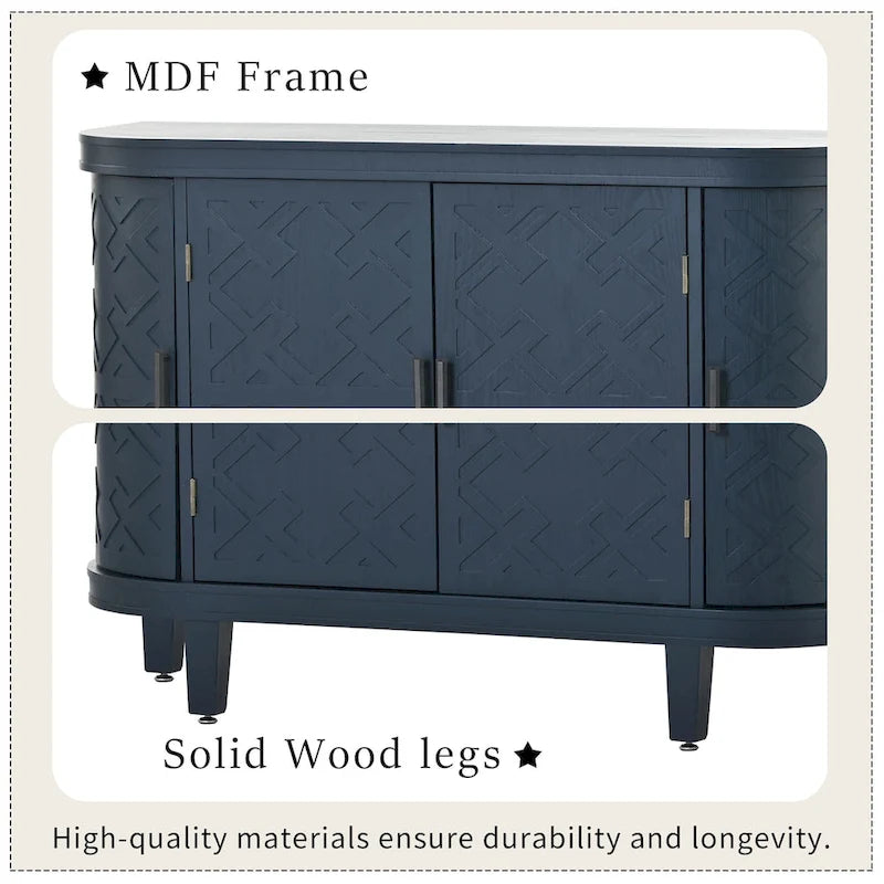 Armoire de rangement de 33,50 po de hauteur avec portes à motif antique