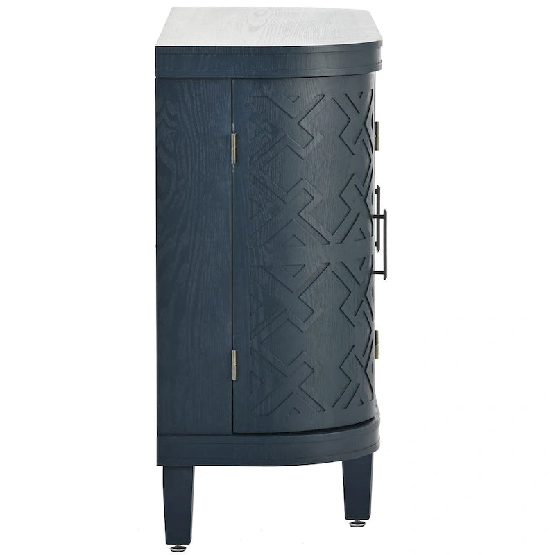 Armoire de rangement de 33,50 po de hauteur avec portes à motif antique
