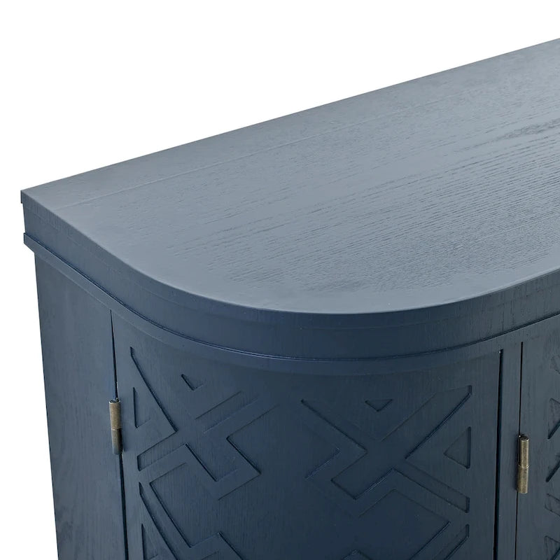 Armoire de rangement de 33,50 po de hauteur avec portes à motif antique