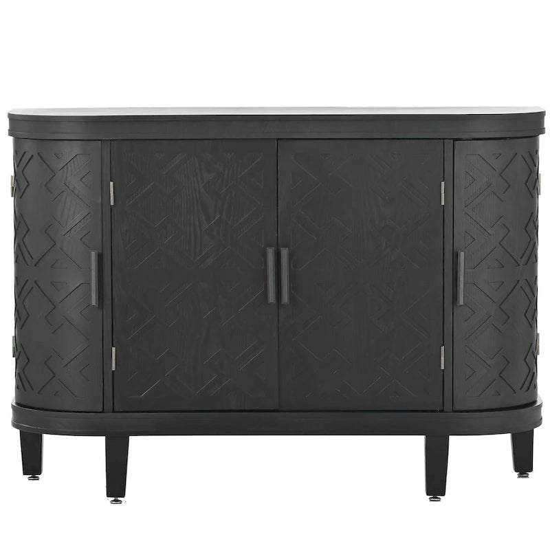 Armoire de rangement de 33,50 po de hauteur avec portes à motif antique