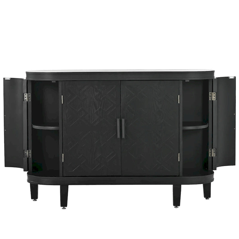 Armoire de rangement de 33,50 po de hauteur avec portes à motif antique
