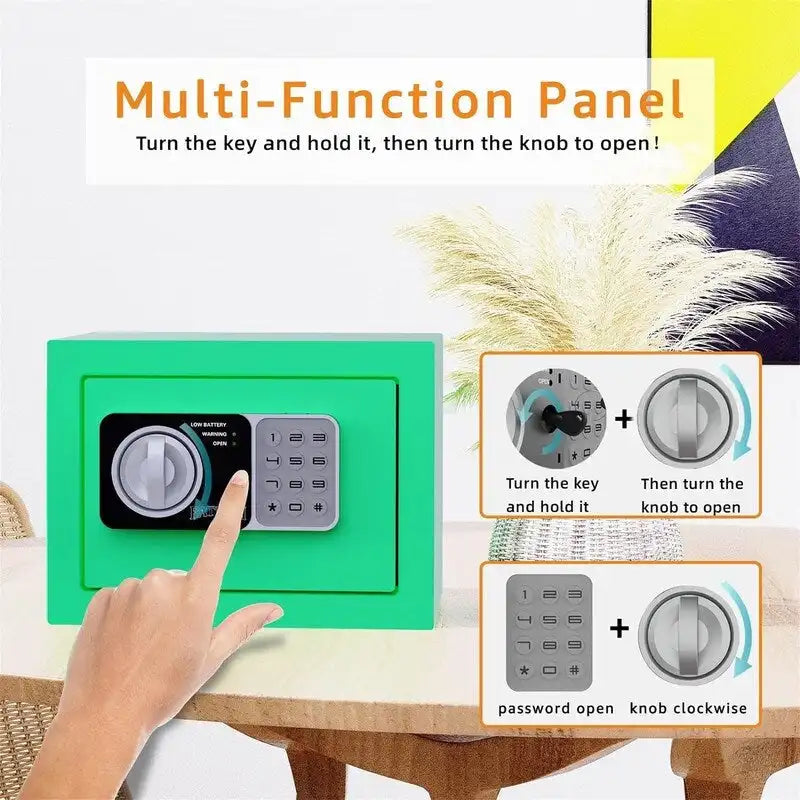 Petit coffre-fort électronique numérique à clavier pour maison, bureau ou armoire