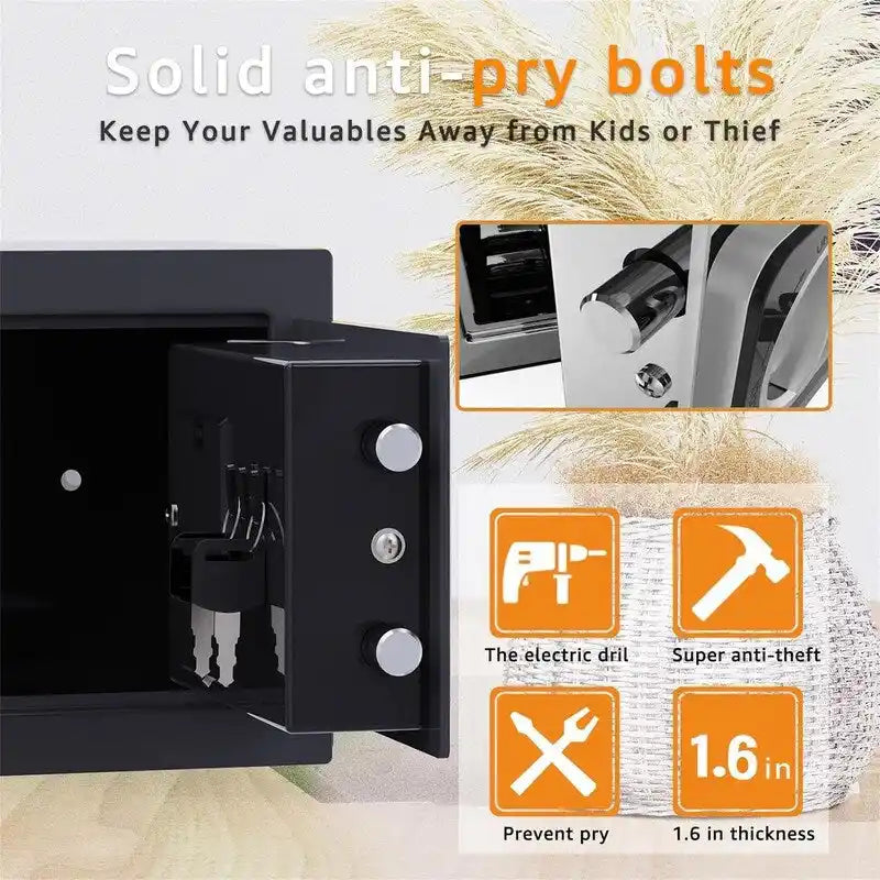 Petit coffre-fort électronique numérique à clavier pour maison, bureau ou armoire