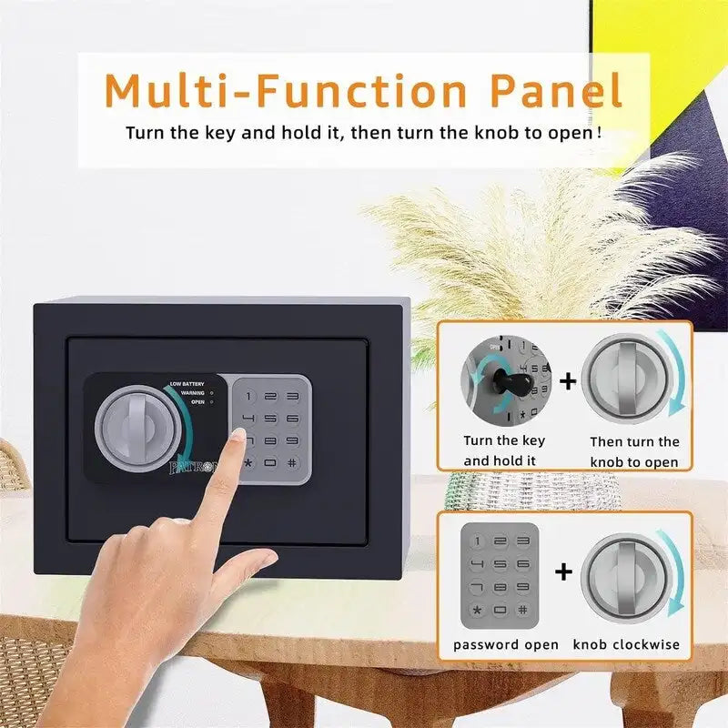 Petit coffre-fort électronique numérique à clavier pour maison, bureau ou armoire