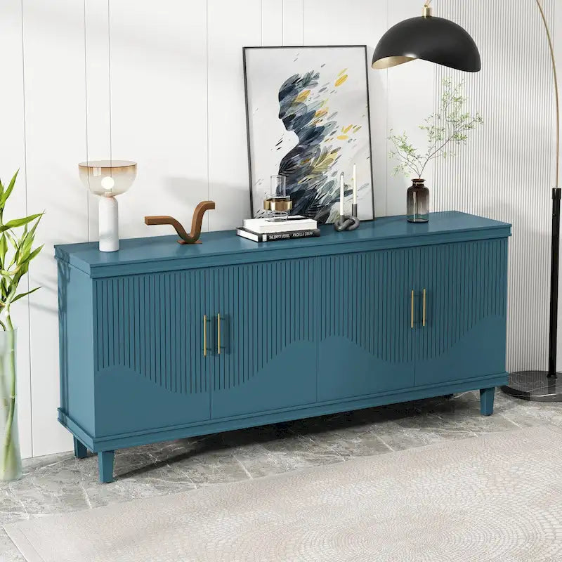 Armoire de rangement à 4 portes pour salon, cuisine et chambre
