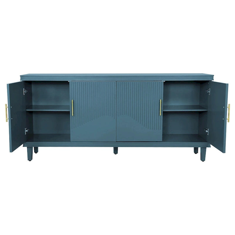 Armoire de rangement à 4 portes pour salon, cuisine et chambre