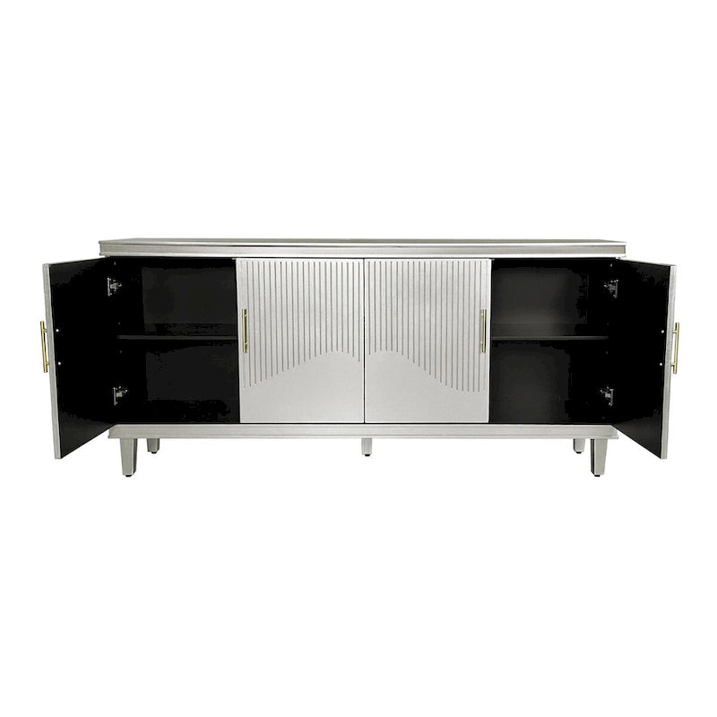 Armoire de rangement à 4 portes pour salon, cuisine et chambre