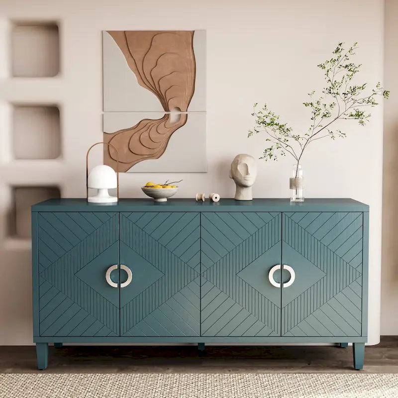Armoire de rangement fonctionnelle à 4 portes