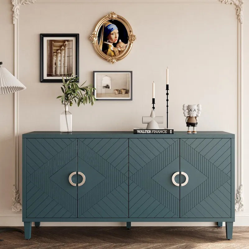 Armoire de rangement fonctionnelle à 4 portes