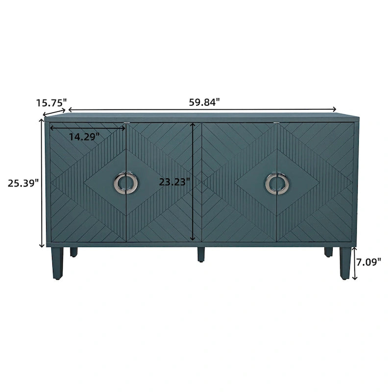 Armoire de rangement fonctionnelle à 4 portes