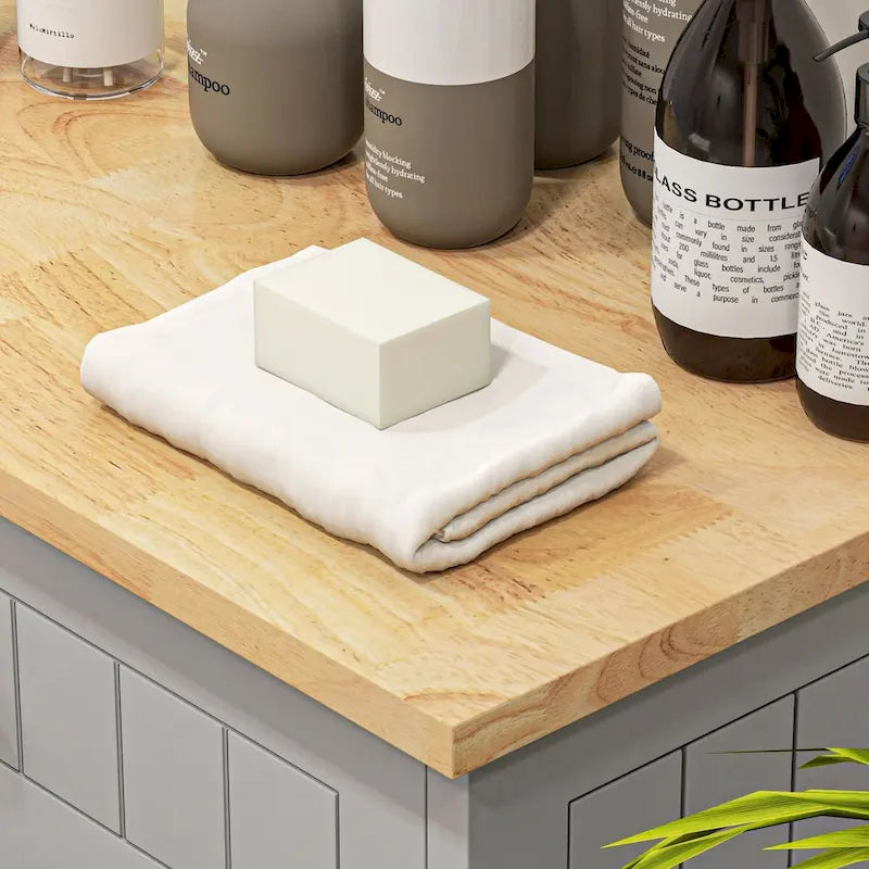 Meuble de tri sélectif autoportant avec poubelle intégrée pour la cuisine