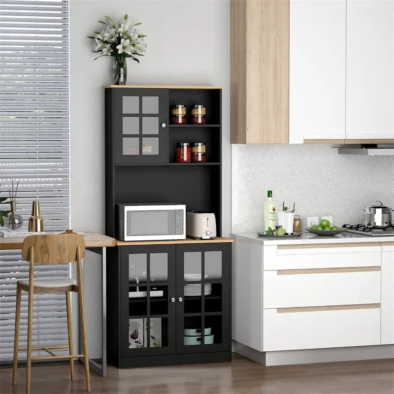 Buffet de cuisine avec huche, garde-manger - 14,5P x 31,5L x 72H