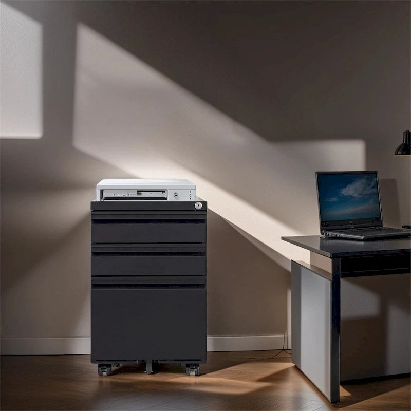 Classeur mobile avec serrure, classeurs métalliques pour l'organisation de bureau