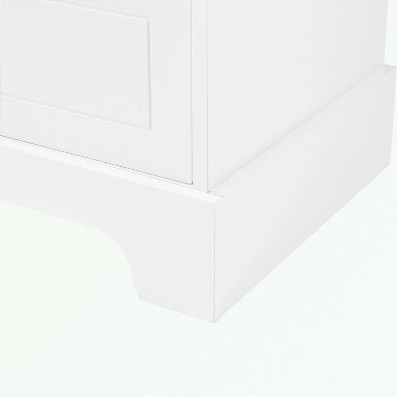 Meuble de Rangement de Salle de Bain avec 2 Portes et 4 Tiroirs