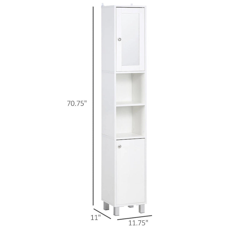 Meuble de rangement haut de salle de bain avec miroir