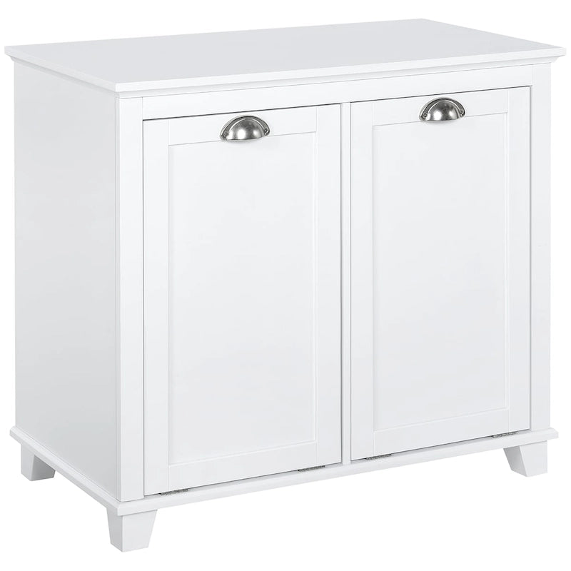 Meuble de salle de bain moderne avec trieur de linge inclinable